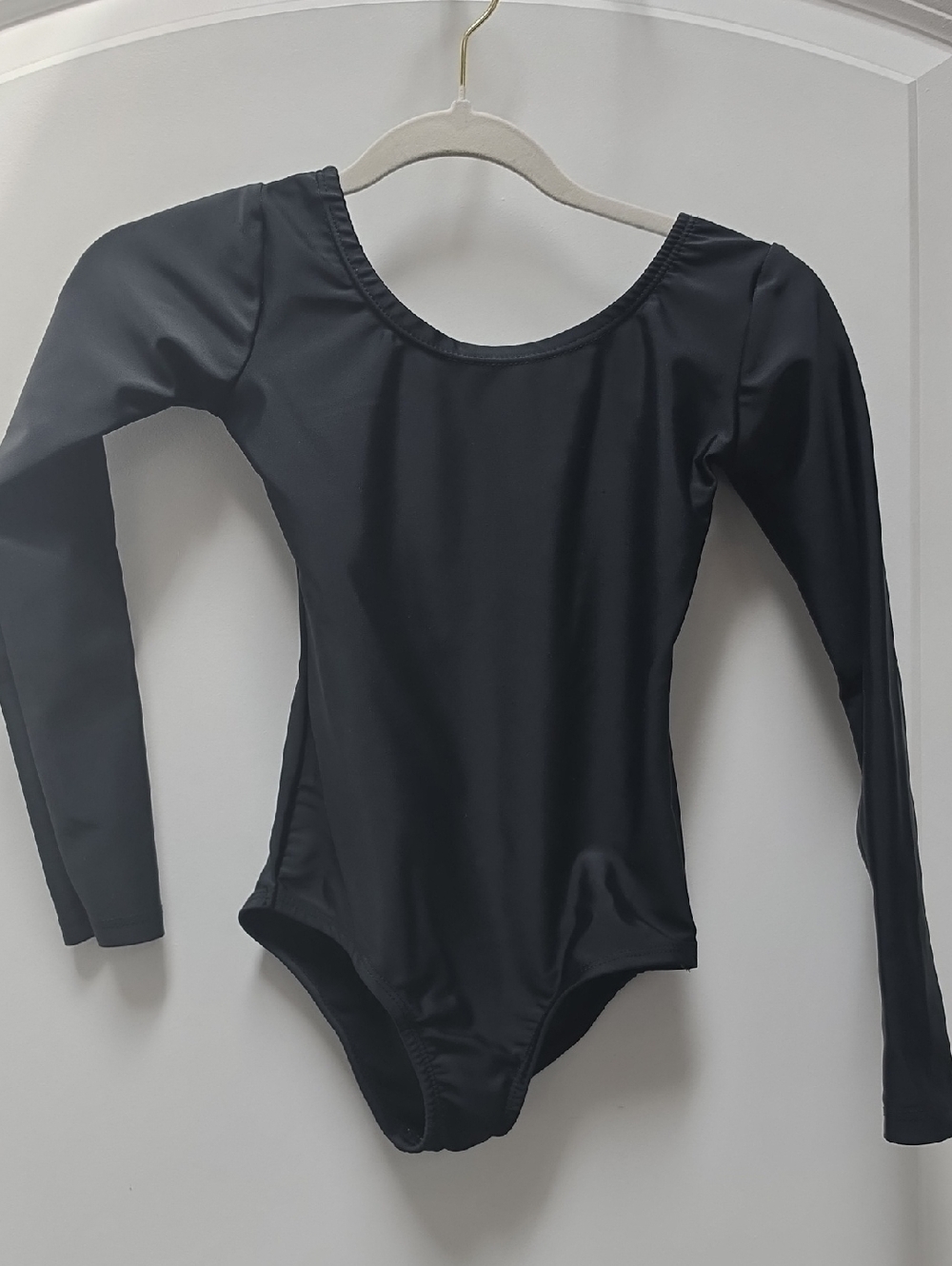 Classic Black Long-Sleeve Kids Leotard